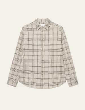 Les Deux miesten paitatakki, KASH CHECK OVERSHIRT Hiekka