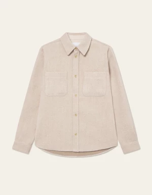 Les Deux miesten paitatakki, LENNON BOUCLE OVERSHIRT Luonnonvalkoinen