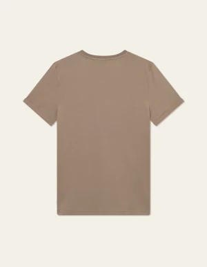 Les Deux miesten t-paita, NORREGAARD CONTRAST T-SHIRT Tumma Kameli