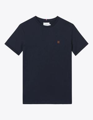 LES DEUX MIESTEN T-PAITA NORREGAARD T-SHIRT  Tummansininen