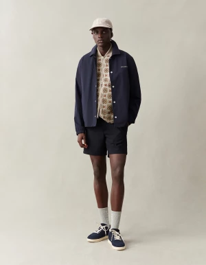 Les Deux Miesten Takki, IDRIS COACH JACKET Tummansininen