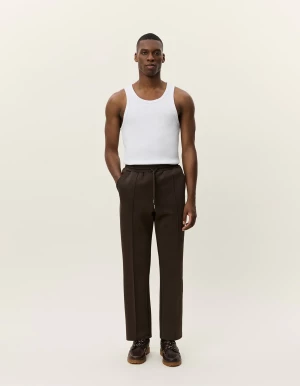 Les Deux miesten verryttelyhousut, BALLIER CASUAL TRACK PANT SEASONAL Keskiruskea