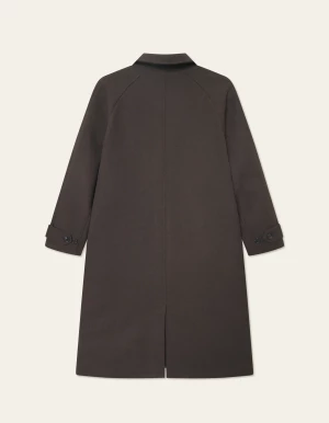 Les Deux miesten villakangastakki, MICHAEL SOLID WOOL COAT Keskiruskea