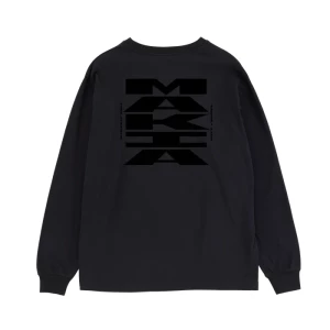 Makia miesten college, STATEMENT LONG SLEEVE Musta