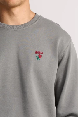 Makia miesten collegepusero, BERRY SWEATSHIRT Tummanvihreä