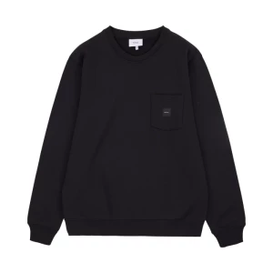 Makia miesten collegepusero, SQUARE POCKET SWEATSHIRT Musta