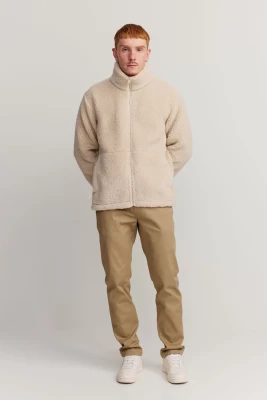 Makia miesten fleece, Lodge Zip Fleece Luonnonvalkoinen