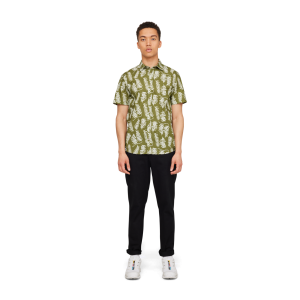 Makia Miesten Paita, HERBAL SHIRT RELAXED FIT Vihreä Kuosi