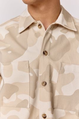 Makia miesten paitakki, OFFSHORE OVERSHIRT Ruskea Kuosi