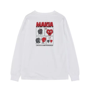 Makia Miesten Pitkähihainen Paita, PANIC LONG SLEEVE Valkoinen