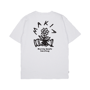 Makia Miesten T-Paita, BLOOMING T-SHIRT Valkoinen