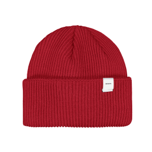 Makia miesten villapipo, MERINO CAP Punainen