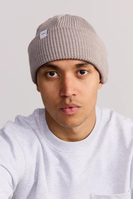 Makia miesten villapipo, MERINO CAP Vaaleanruskea