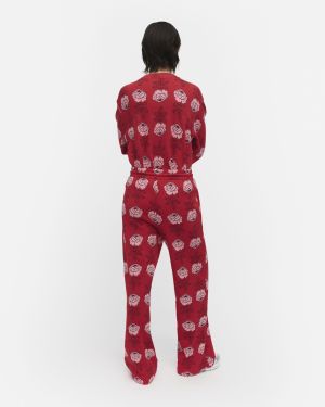 Marimekko collegehousut, VARRET VIHKIRUUSU KIOSKI Punainen Kuosi
