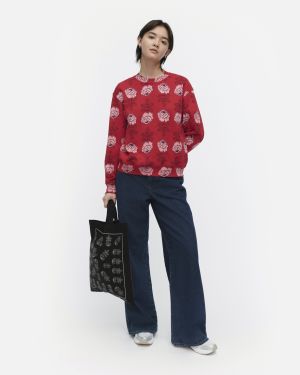 Marimekko collegepaita, LEIOT VIHKIRUUSU KIOSKI  Punainen Kuosi