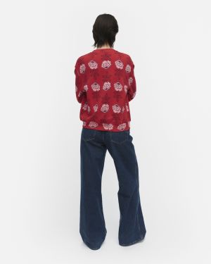 Marimekko collegepaita, LEIOT VIHKIRUUSU KIOSKI  Punainen Kuosi
