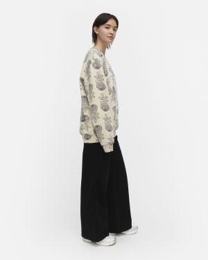 Marimekko collegepusero, LOISTO VIHKIRUUSU KIOSKI Beige Kuosi