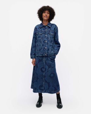 Marimekko, Farkkutakki, Maridenim Murros Unikko Farkkutakki Sininen Kuosi