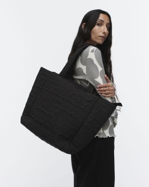 Marimekko laukku, JOY TOTE M LOGO Musta