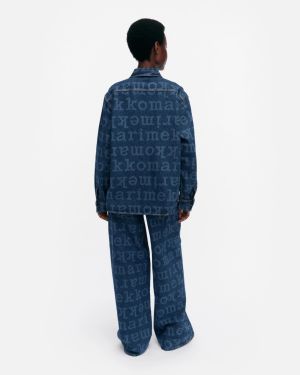 Marimekko naisten farkkupaita, MARIDENIM VAIHE LOGO PAITA Sininen Kuosi