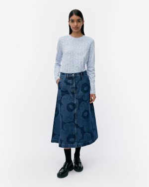 Marimekko, Naisten Hame, Maridenim Suoritus Unikkofarkkuhame Sininen Kuosi