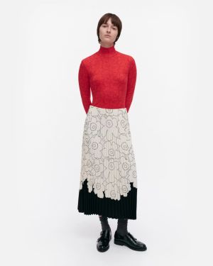 Marimekko naisten hame, PIIRU PIIRTO UNIKKO PLACEMENT Mustavalkoinen