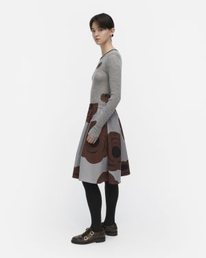 Marimekko naisten hame, POIMINNOT TUMMA Harmaa Kuosi