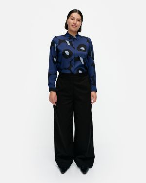 Marimekko naisten housut, Funktio Solid puuvillahousut Musta
