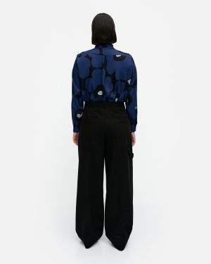 Marimekko naisten housut, Funktio Solid puuvillahousut Musta
