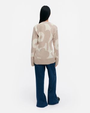 Marimekko naisten neuletakki, KUMMA UNIKKO NEULETAKKI Beige Kuosi
