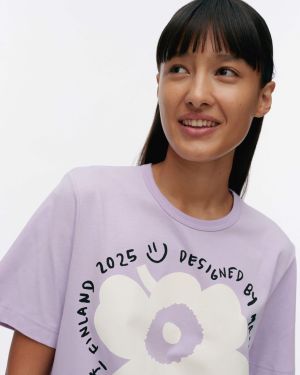 Marimekko naisten t-paita, ERNA UNIKKO PLACEMENT KIOSKI T-PAITA Vaalea Lila