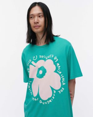 Marimekko unisex t-paita, VIHNE UNIKKO PLACEMENT KIOSKI T-PAITA Vihreä