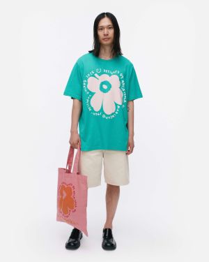 Marimekko unisex t-paita, VIHNE UNIKKO PLACEMENT KIOSKI T-PAITA Vihreä