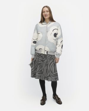 Marimekko naisten toppatakki, BLOSSA TUMMA  Harmaa Kuosi