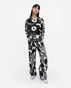 Marimekko unisex collegepusero, LEIOT AKVARELLI UNIKKO  Mustavalkoinen