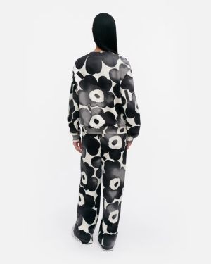 Marimekko unisex collegepusero, LEIOT AKVARELLI UNIKKO  Mustavalkoinen
