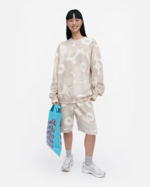 Marimekko unisex collegepusero, LOISTO AKVARELLI UNIKKO  Beige Kuosi