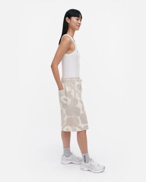 Marimekko unisex shortsit, SARANA AKVARELLI UNIKKO SHORTSIT Beige Kuosi