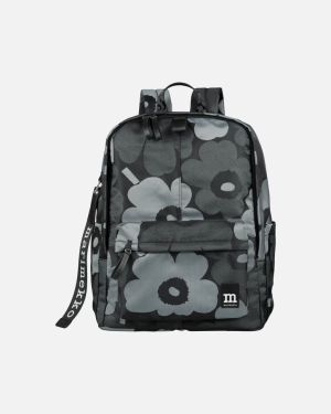 Marimekko ZIP TOP BACKPACK UNIKKO REPPU Mustavalkoinen