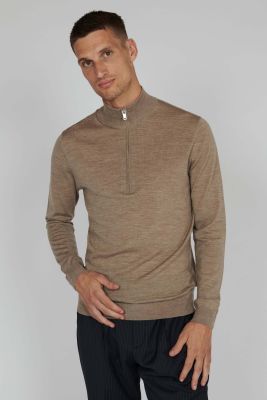 MATINIQUE miesten neule, MASON HALF ZIP MERINO Beige