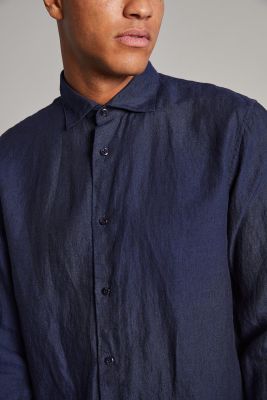MATINIQUE Miesten Pellavapaita MARC SHORT LINEN Tummansininen