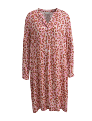 Milano Italy, Mekko, DRESS W SHORT BUTTON Punainen Kuosi