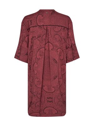 Mos Mosh mekko, HANI PINTO CREPE DRESS Viininpunainen Kuosi