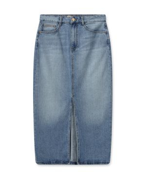Mos Mosh Naisten Farkkuhame, MMMella Denim Skirt Indigo