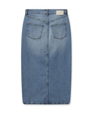 Mos Mosh Naisten Farkkuhame, MMMella Denim Skirt Indigo