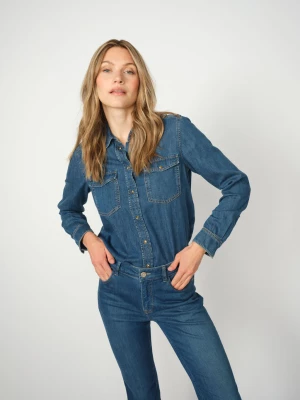 Mos Mosh naisten farkkupaita, MMNATALIE DENIM SHIRT Indigo