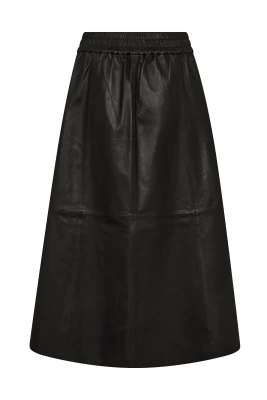 Mos Mosh naisten hame, MMDEENA LEATHER SKIRT Musta