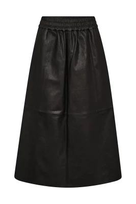 Mos Mosh naisten hame, MMDEENA LEATHER SKIRT Musta