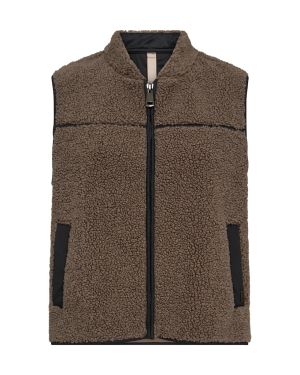 Mos Mosh naisten liivi, MMROWE TEDDY WAISTCOAT Kaakaonruskea