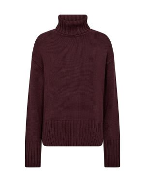 Mos Mosh naisten neule, MMROLA BINE ROLLNECK KNIT Viininpunainen